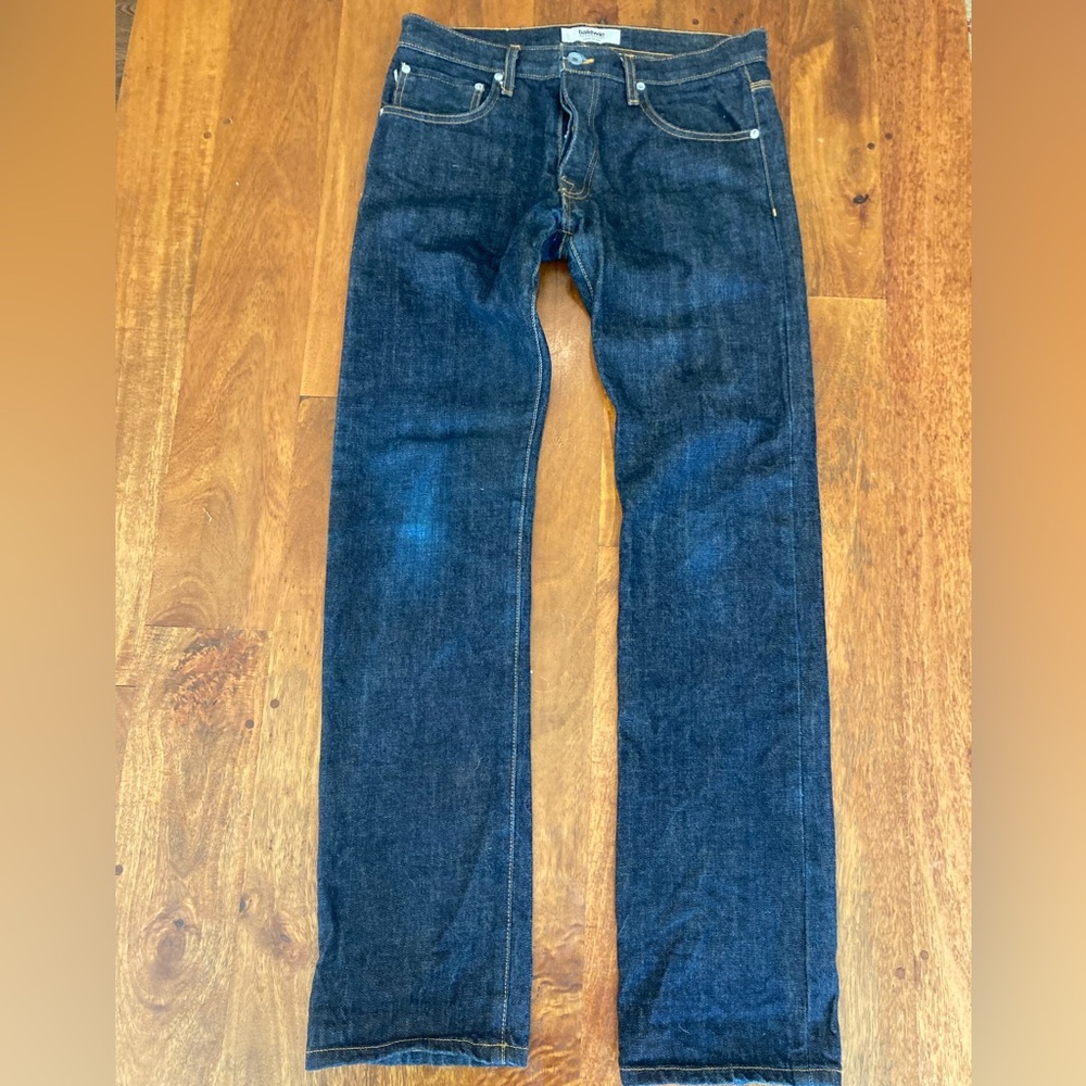 SOLD - Men’s Baldwin selvage denim jeans The Samuel sz 31 Flat = 16.5 x 32.75